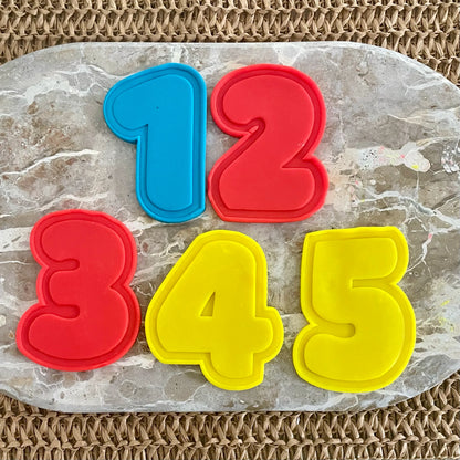 Bubble number Cookie Cutter & Fondant Embosser