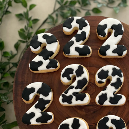 Cow print mini Cookie Cutters 3 pack