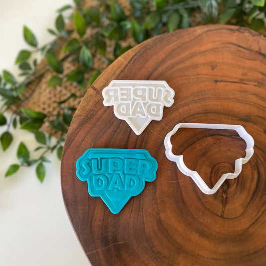 Super Dad Fathers Day Cookie Cutter & Fondant Embosser