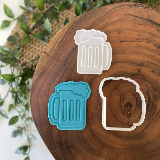 Beer Cookie Cutter & Fondant Embosser