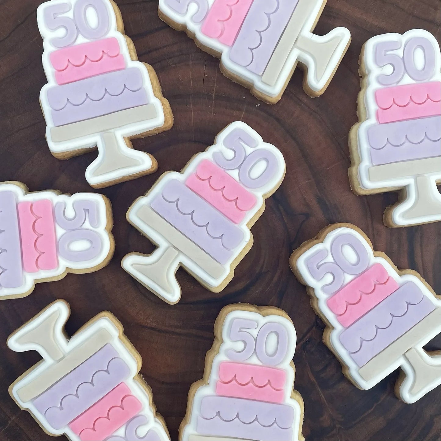 Cake Stand with numbers Cookie Cutter & Fondant Embosser