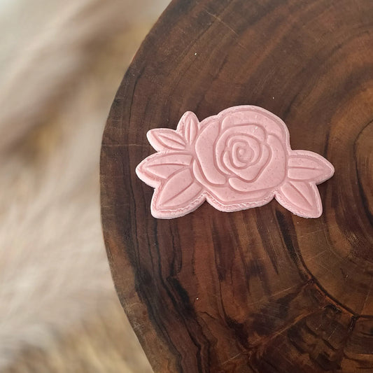 Rose with Leaves Cookie Cutter & Fondant Embosser