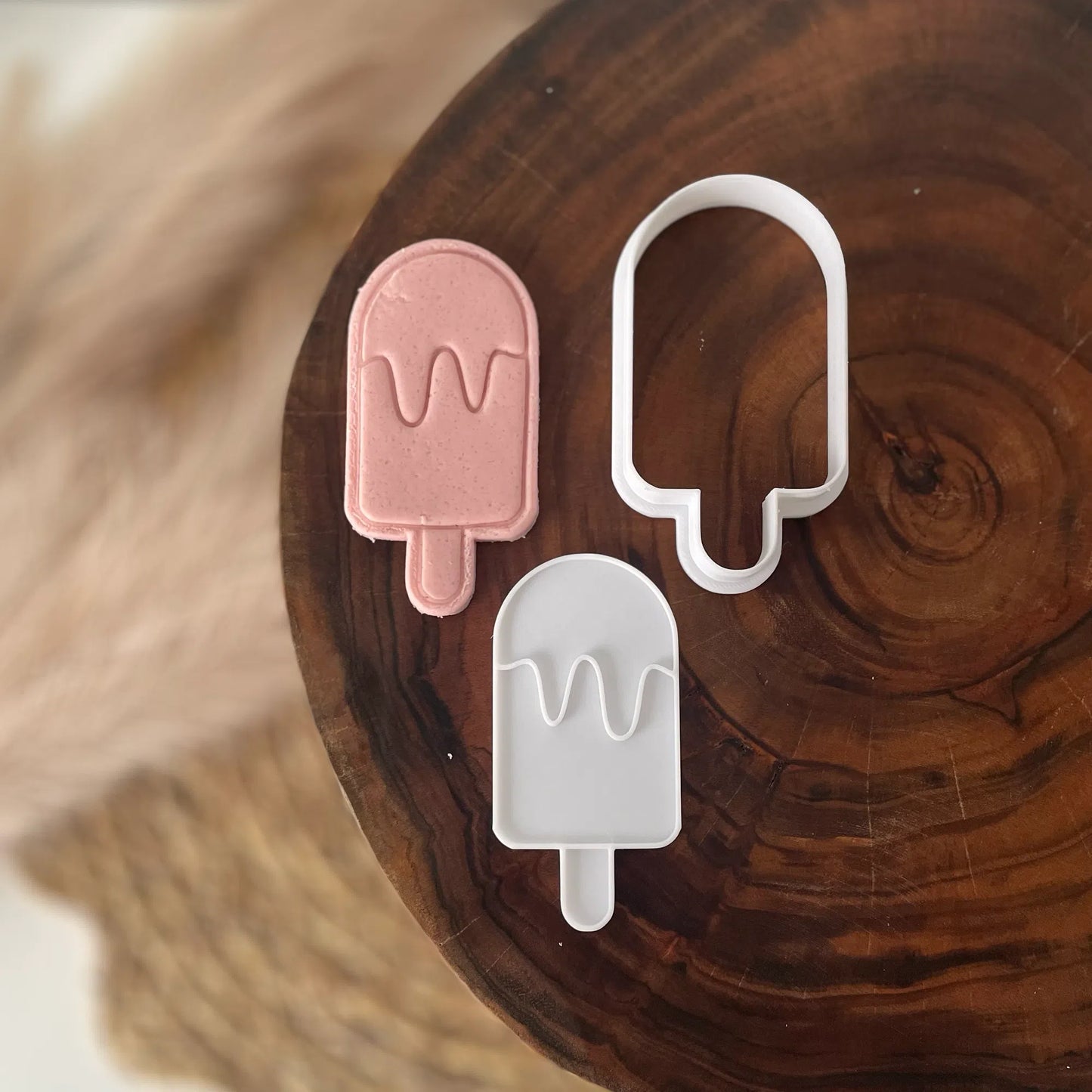 Ice Cream Cookie Cutter & Fondant Embosser