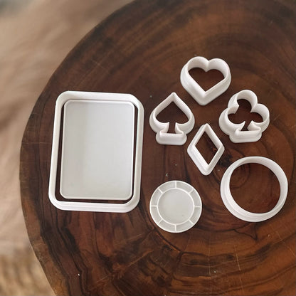 Poker Card SET Cookie Cutter & Fondant Embosser