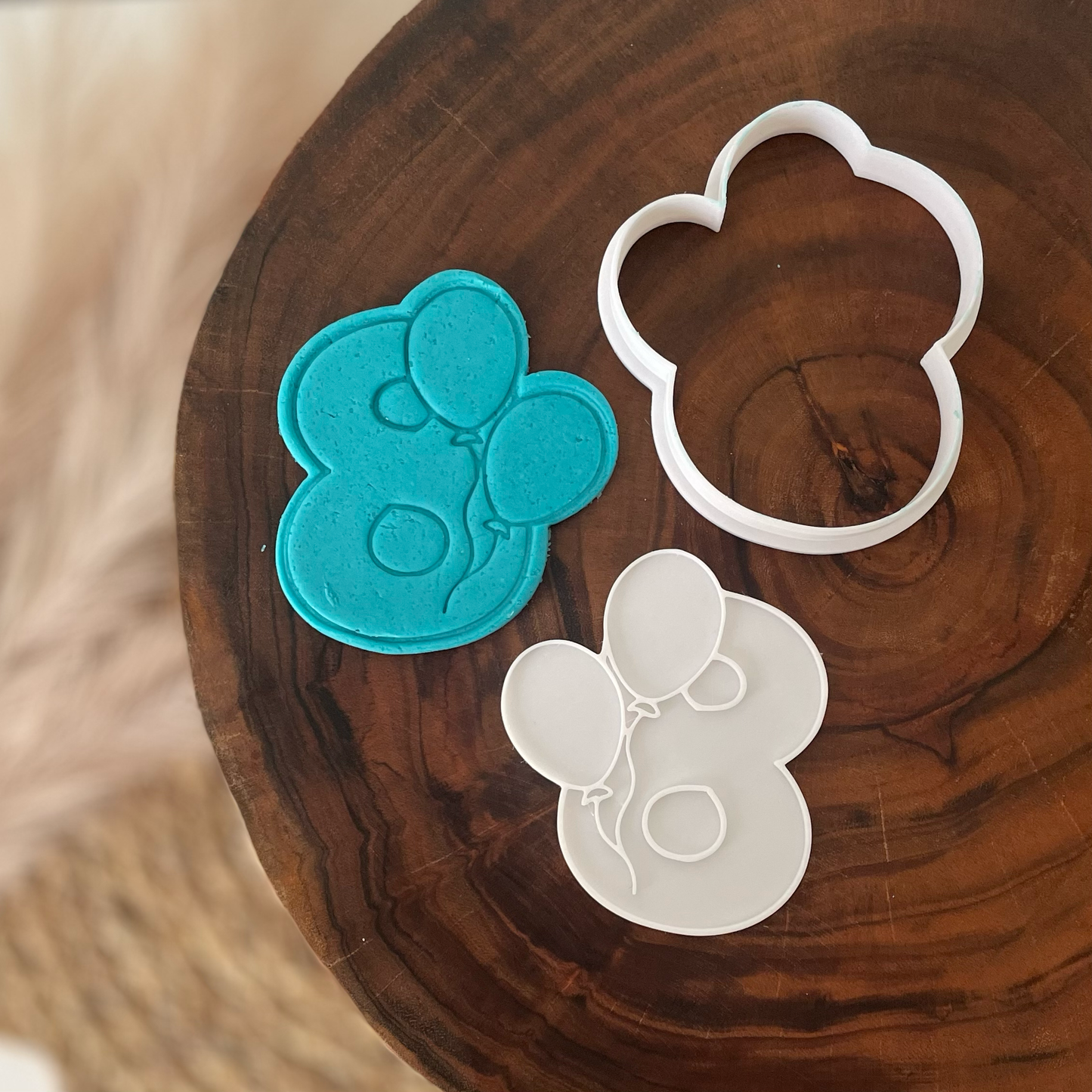 Birthday number balloon Cookie Cutter & Fondant Embosser