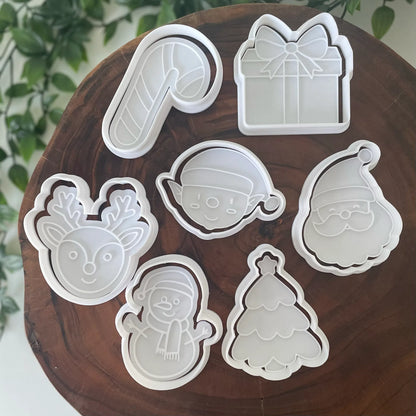 Christmas Characters Cookie Cutter & Fondant Embosser
