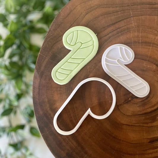 Candy Cane Cookie Cutter & Fondant Embosser