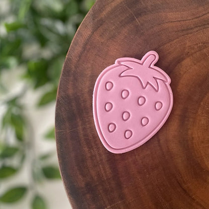 Strawberry Cookie Cutter & Fondant Embosser