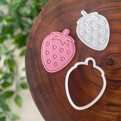 Strawberry Cookie Cutter & Fondant Embosser