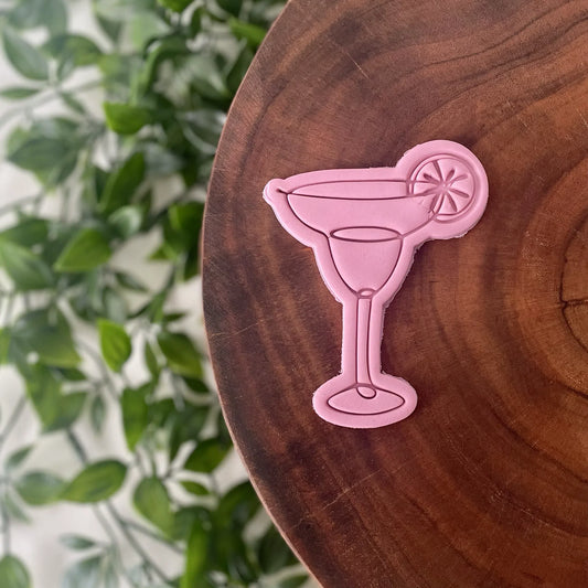 Margarita Glass (lime wedge) Cookie Cutter & Fondant Embosser