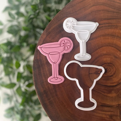 Margarita Glass (lime wedge) Cookie Cutter & Fondant Embosser