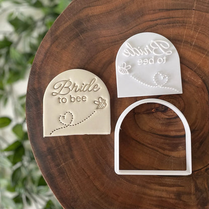 Bride to Bee (style 1) Cookie Cutter & Fondant Embosser