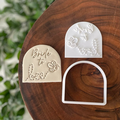 Bride to Bee (style 2) Cookie Cutter & Fondant Embosser