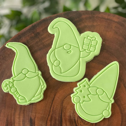 Christmas Gnomes Cookie Cutters & Fondant Embossers