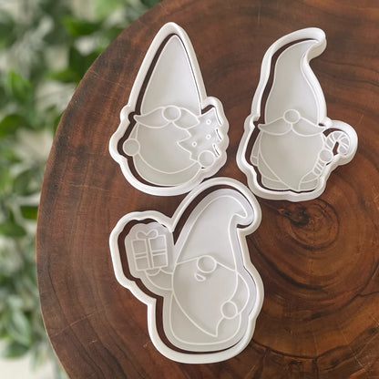 Christmas Gnomes Cookie Cutters & Fondant Embossers