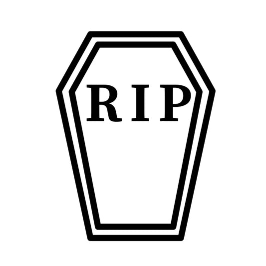 RIP Coffin Cookie Cutter & Fondant Embosser