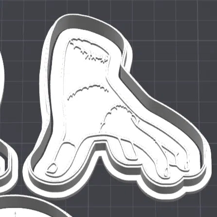 Wednesday 'Thing' Cookie Cutter & Fondant Embosser