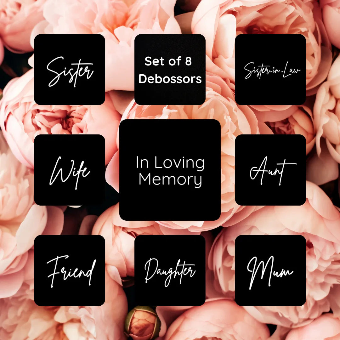 In Loving Memory SET Fondant Debossers