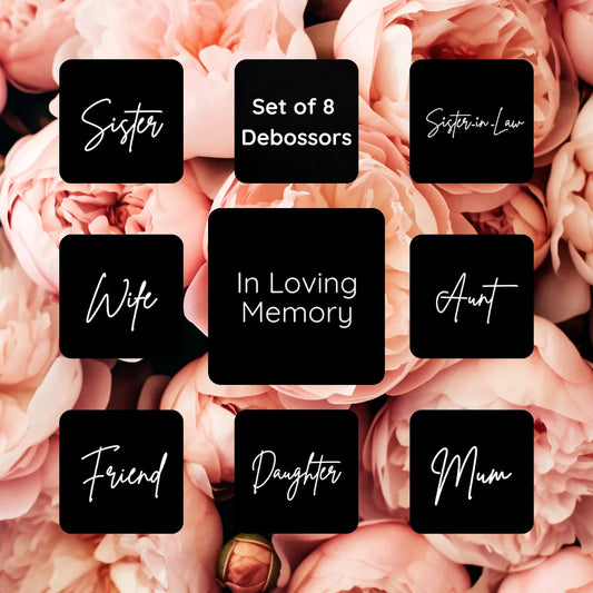 In Loving Memory SET Fondant Debossers