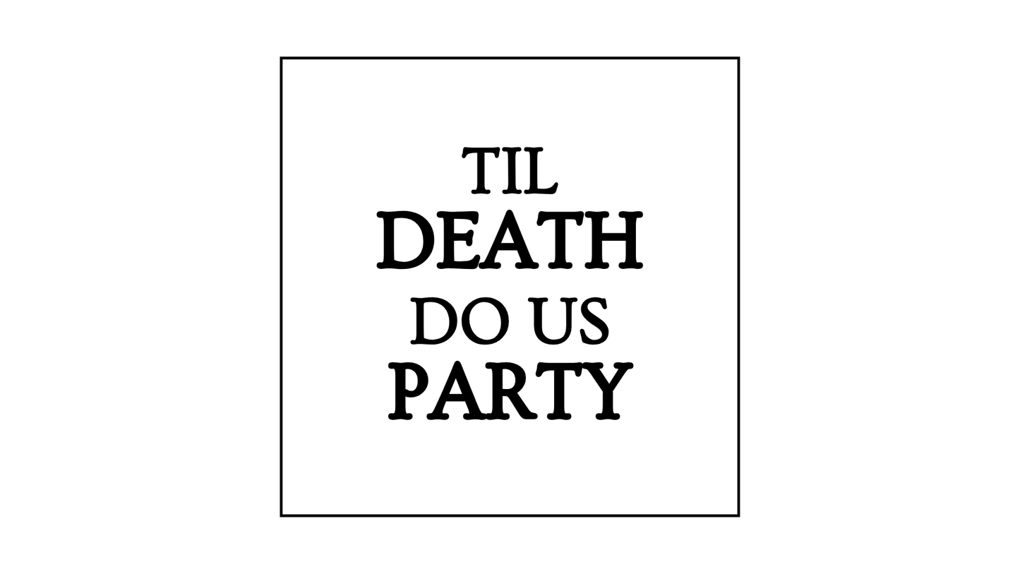 Til Death Do Us Party Fondant Debosser
