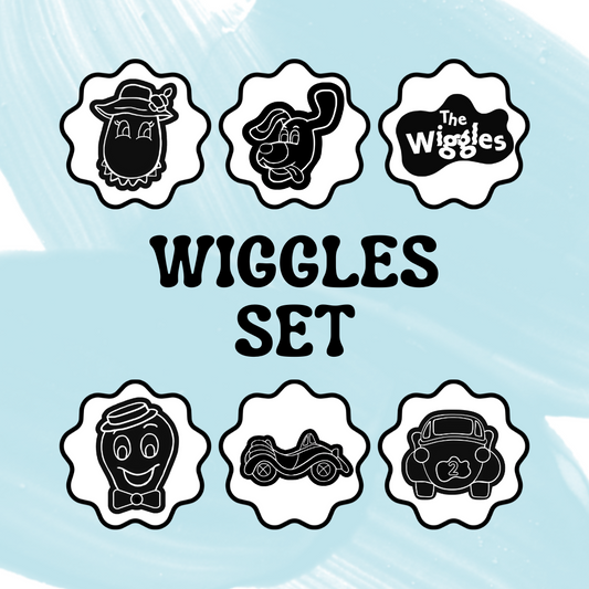 Wiggles SET Cookie Cutter & Fondant Embossers