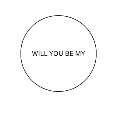 WILL YOU BE MY? Mini Caps Fondant Embosser