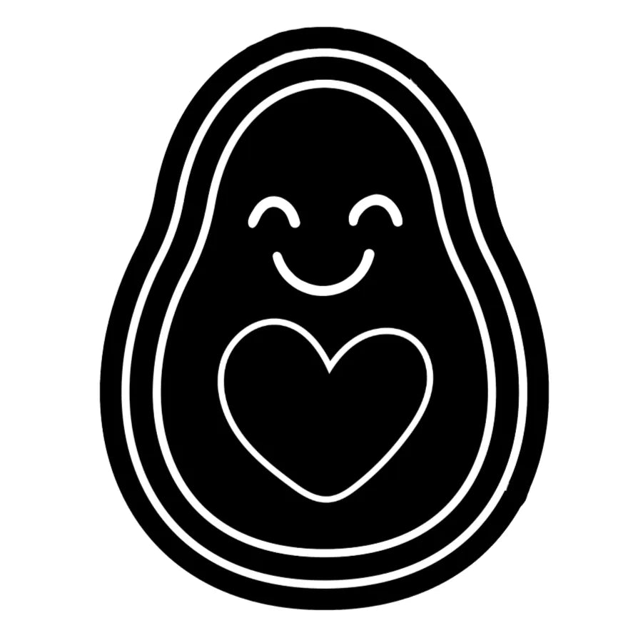Avocado with heart Cookie Cutter & Fondant Embosser