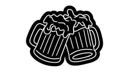 Cheers & Beers Fondant Debosser with mini Beer stamp