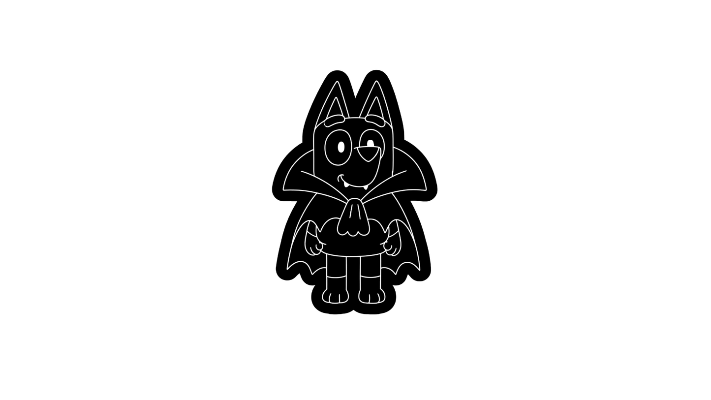 Vampire Bluey Cookie Stamp & Cutter