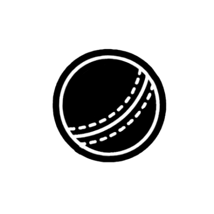 Black circular icon with a white background