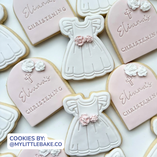 Baptism Dress Cookie Stamp & Cutter