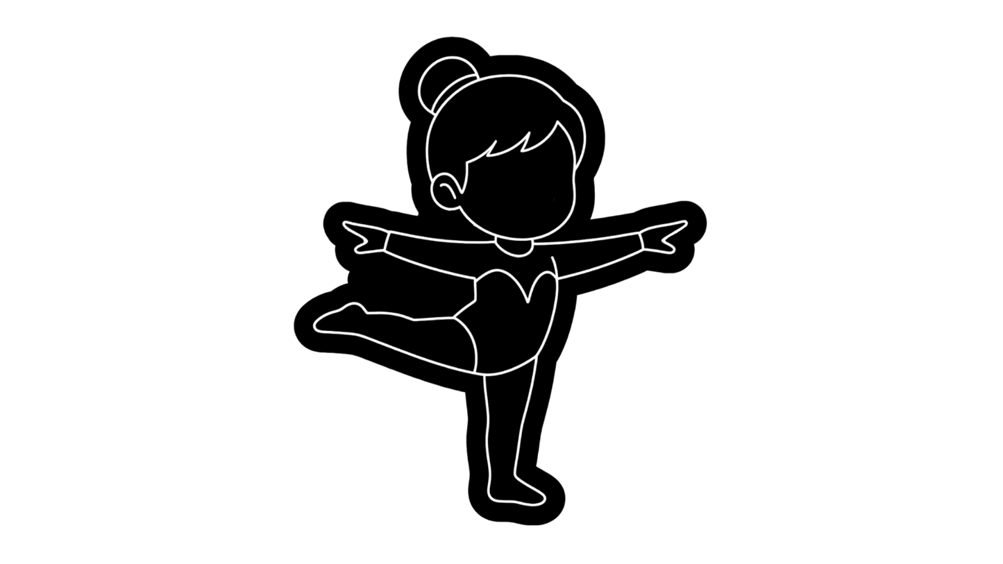 Gymnastics Girl Cookie Stamp & Cutter