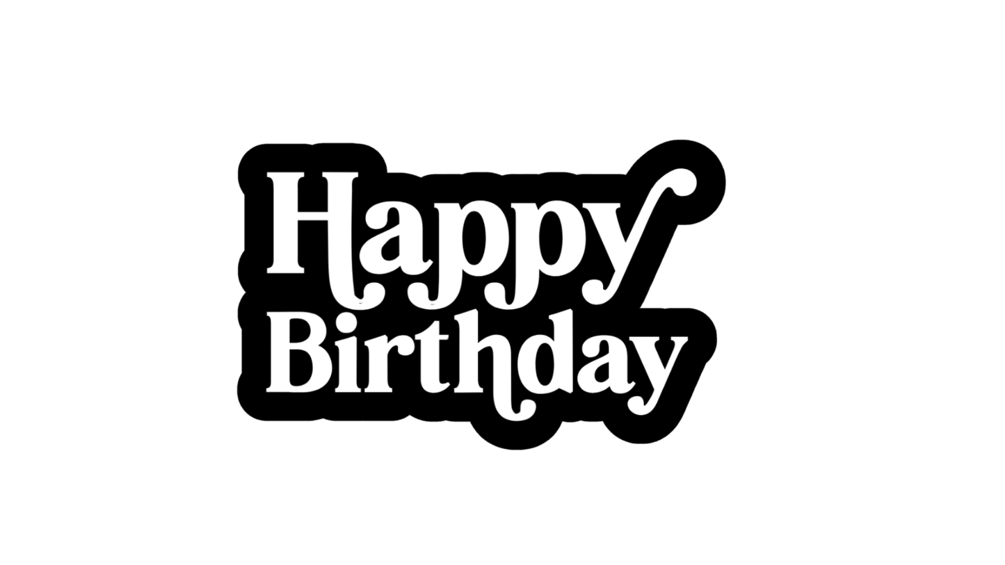 Happy Birthday Cookie Debossor & Cutter