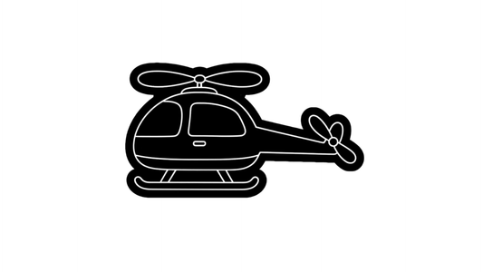 Helicopter Cookie Stamp & Cutter