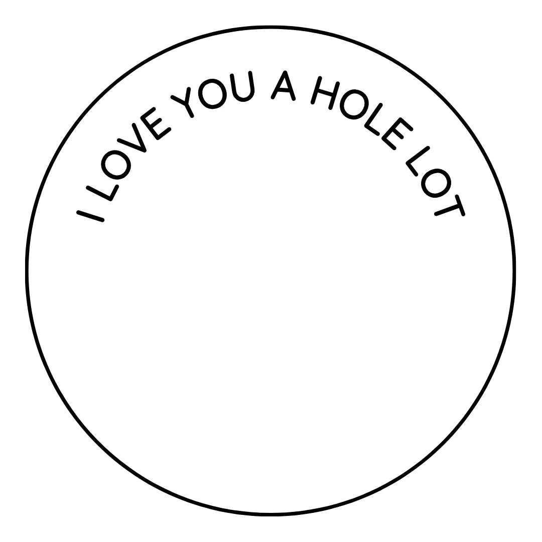 Curved - I love you a hole lot Fondant Embosser
