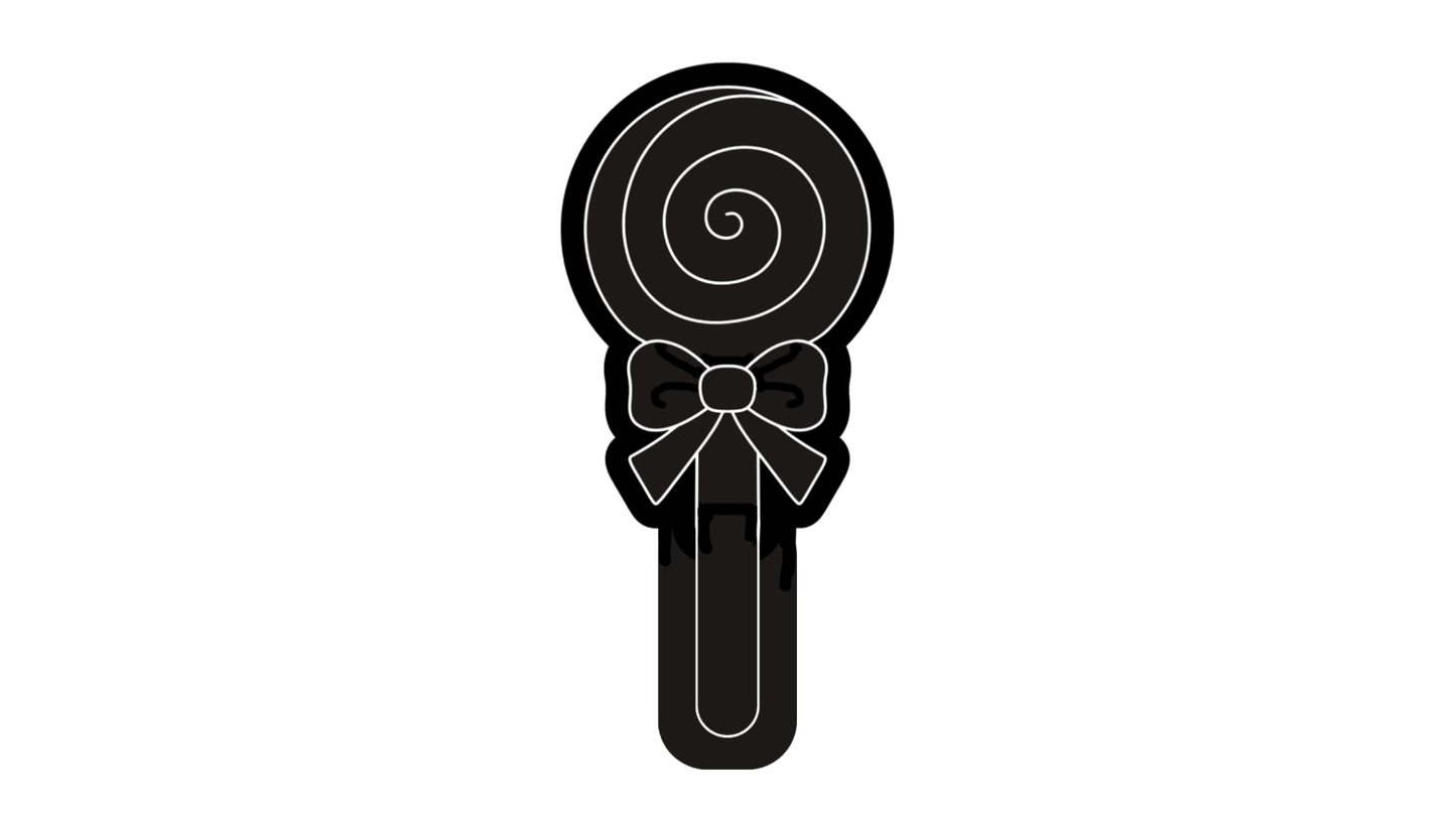 Lollipop with bow Cookie Stamp & Cutter