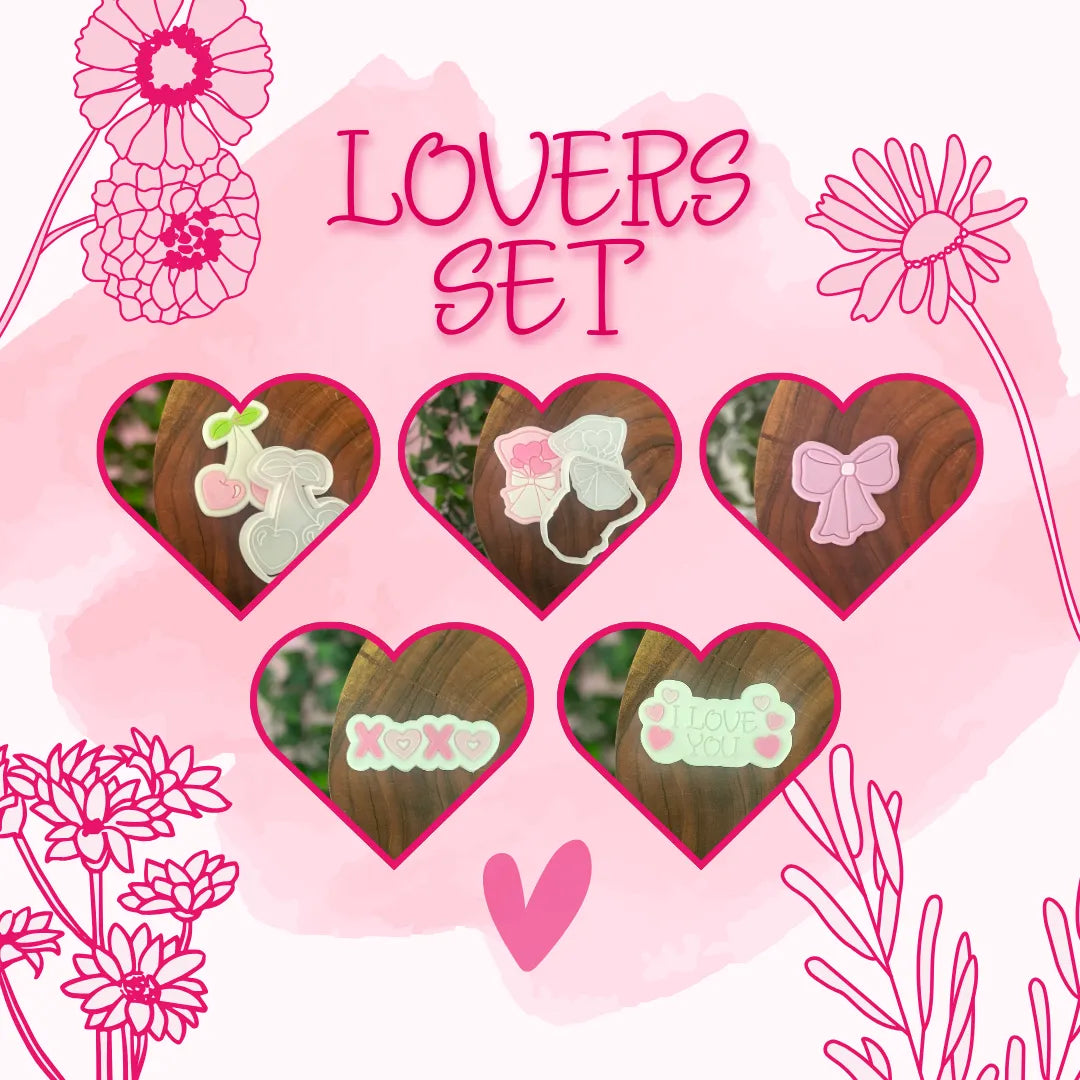 LOVERS SET Cookie Cutter & Fondant Embosser