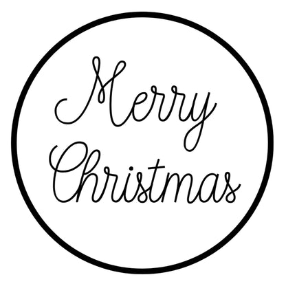 Merry Christmas simple cursive Fondant Embosser