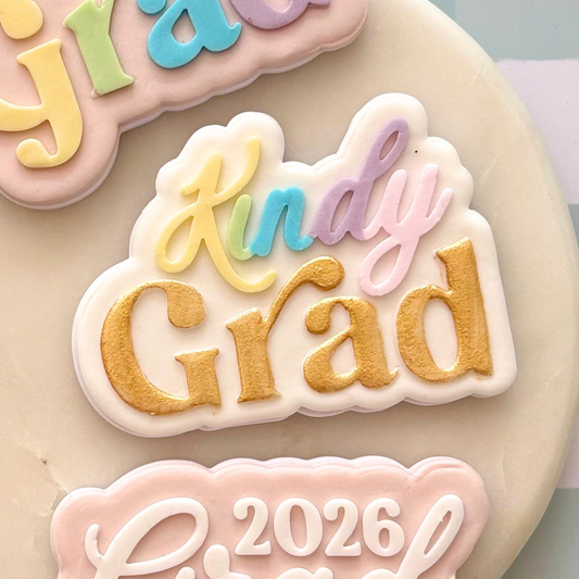 Kindy Grad Cookie Debossor & Cutter