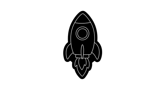 Rocket Cookie Stamp & Cutter