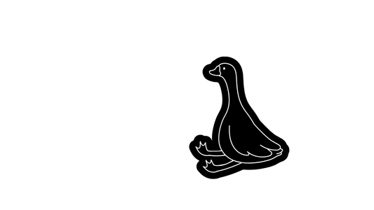 Sitting Goose Cookie Stamp & Cutter