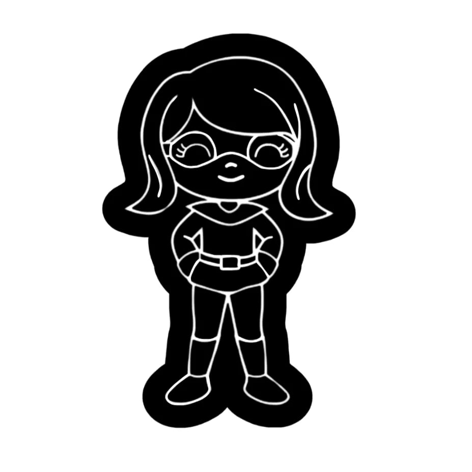 Super Girl SET Cookie Cutters & Fondant Embossers