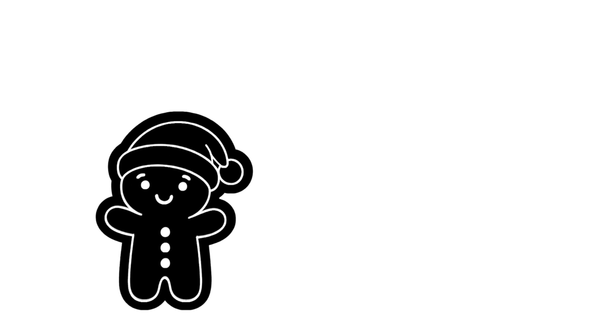Mini Gingerbread man Cookie Stamp & Cutter