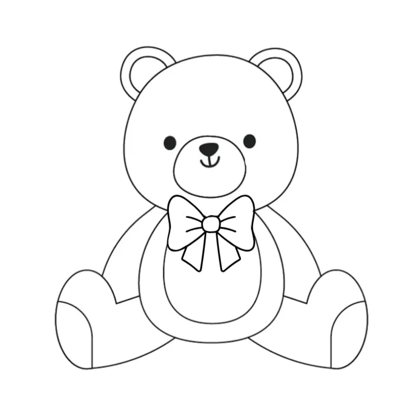 Teddy bear with bow Cookie Cutter & Fondant Embosser