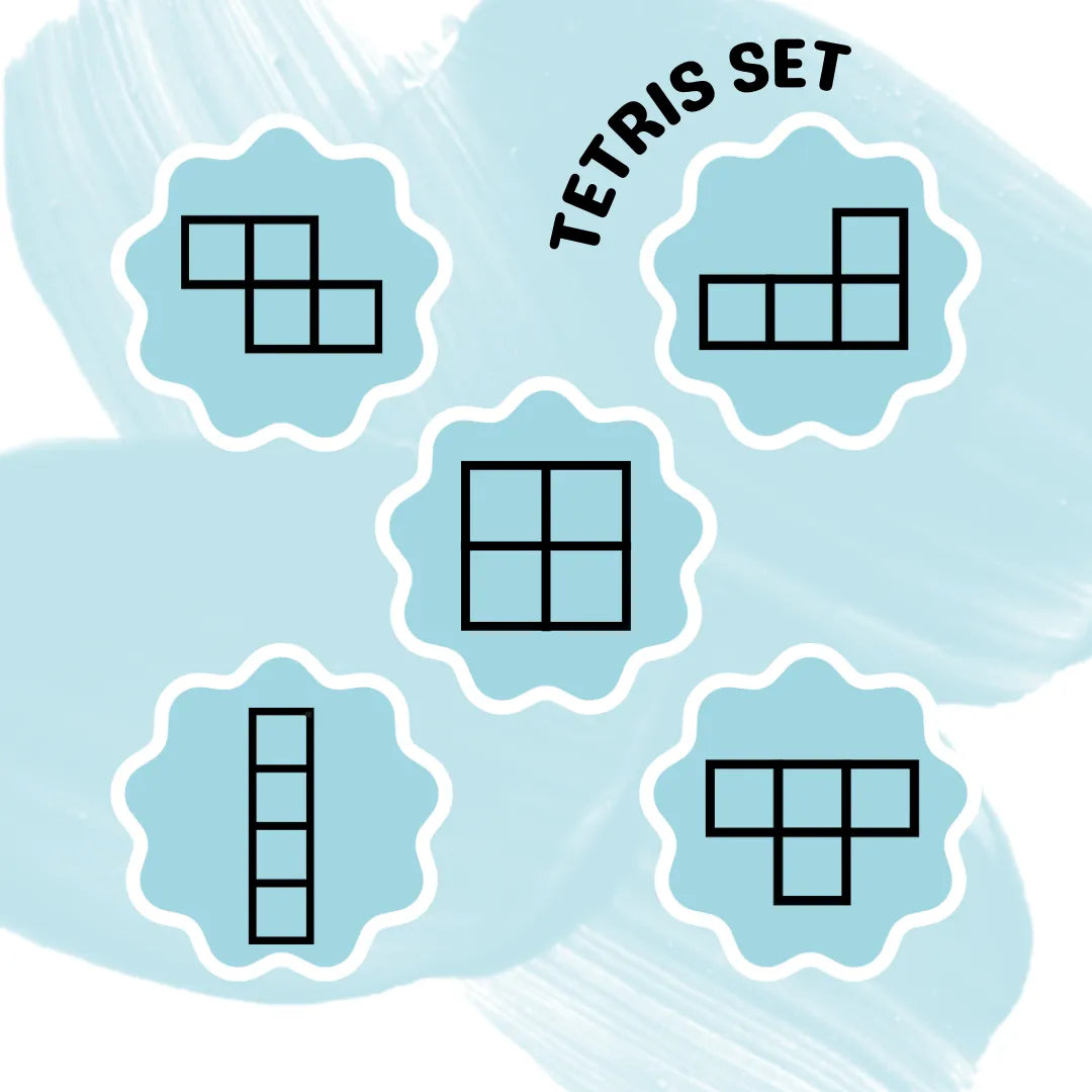 Tetris SET Cookie Cutter & Fondant Embossers