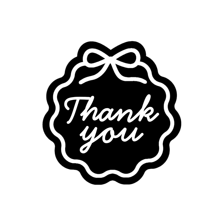 Thank you with bow Cookie Debossor & Cutter
