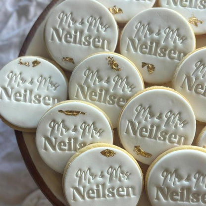 Custom Mr & Mrs with name wedding fondant embosser