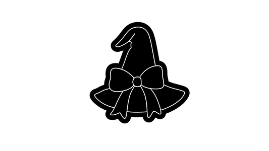 Witch hat with bow Cookie Stamp & Cutter